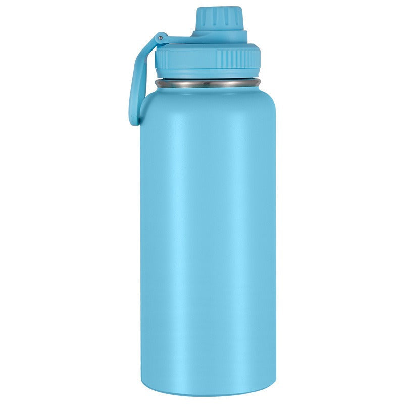 ZYNIXK HydriFlow 32oz (950ml) Dual-Lid Stainless Steel Water Bottle