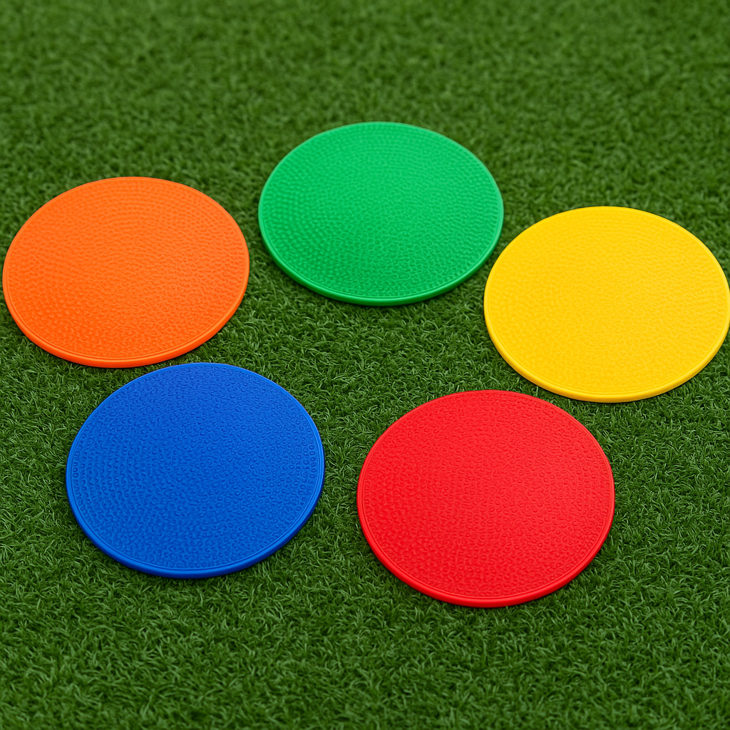 Zynixk ProGrip Poly Spot Markers – 8" Non-Slip Agility Field Discs