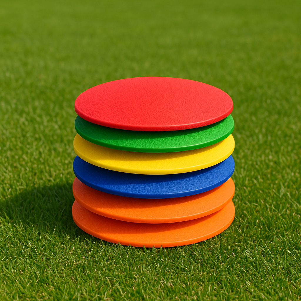 Zynixk ProGrip Poly Spot Markers – 8" Non-Slip Agility Field Discs