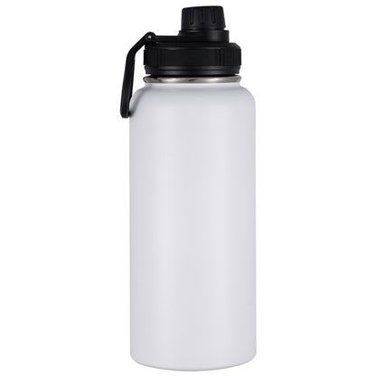 ZYNIXK HydriFlow 32oz (950ml) Dual-Lid Stainless Steel Water Bottle