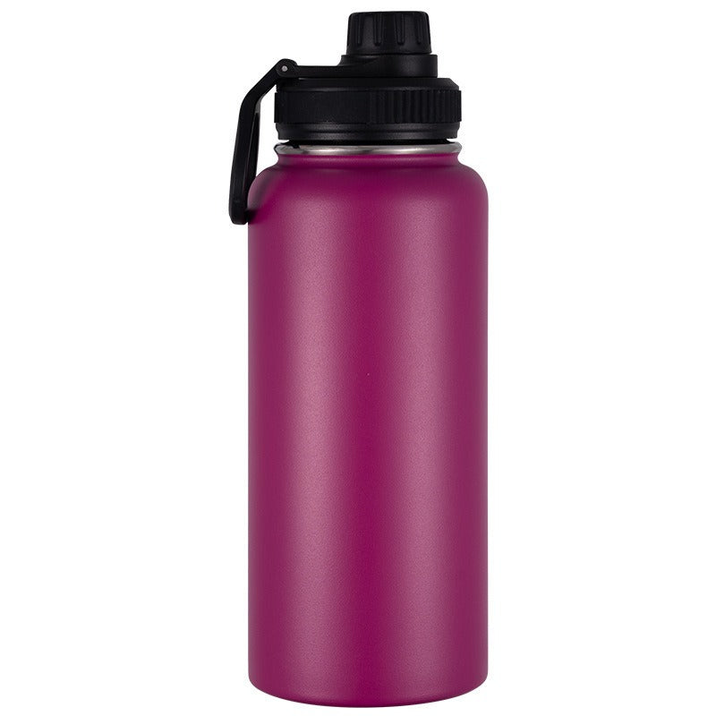 ZYNIXK HydriFlow 32oz (950ml) Dual-Lid Stainless Steel Water Bottle