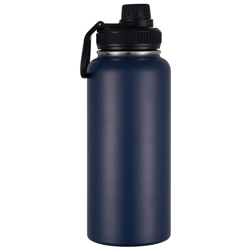 ZYNIXK HydriFlow 32oz (950ml) Dual-Lid Stainless Steel Water Bottle