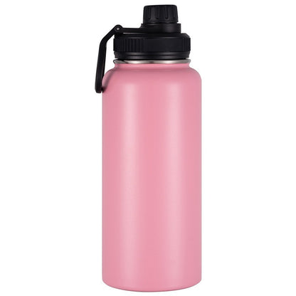 ZYNIXK HydriFlow 32oz (950ml) Dual-Lid Stainless Steel Water Bottle