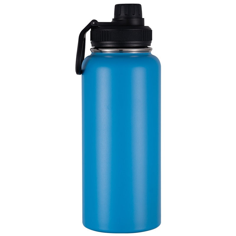 ZYNIXK HydriFlow 32oz (950ml) Dual-Lid Stainless Steel Water Bottle