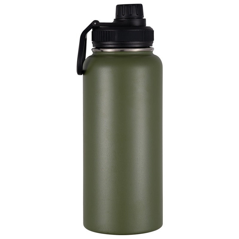 ZYNIXK HydriFlow 32oz (950ml) Dual-Lid Stainless Steel Water Bottle