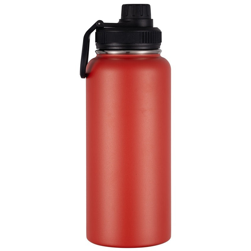 ZYNIXK HydriFlow 32oz (950ml) Dual-Lid Stainless Steel Water Bottle